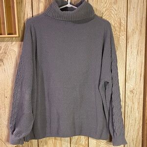 Charcoal Cowl Neck Women's Sweater